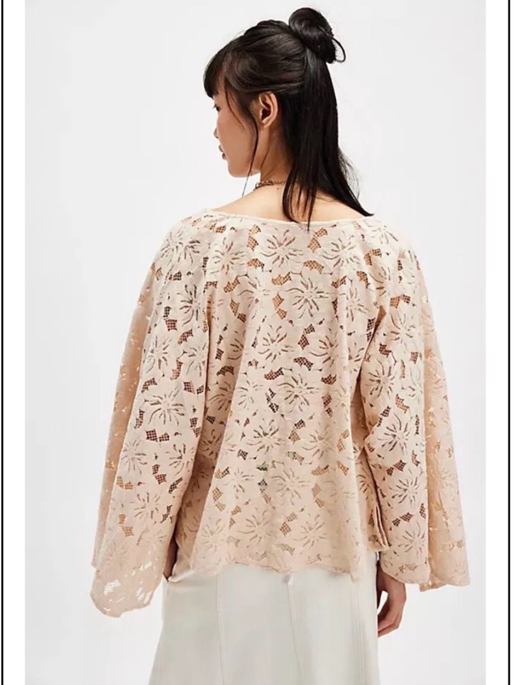 Free People Romona Lace Kimono - Ivory… new with tags - Picture 6 of 12